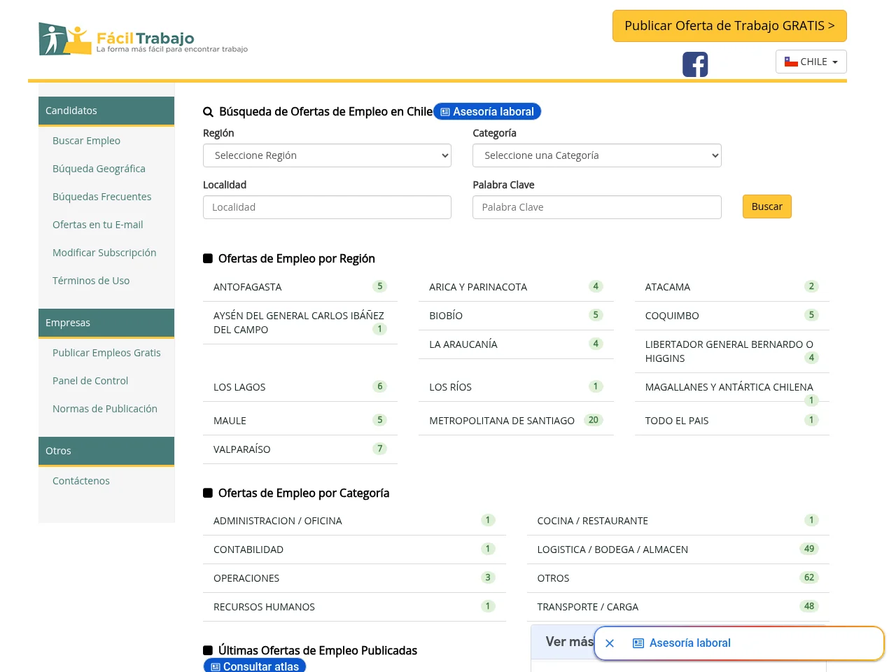 Facil Trabajo screenshot Facil Trabajo website screenshot