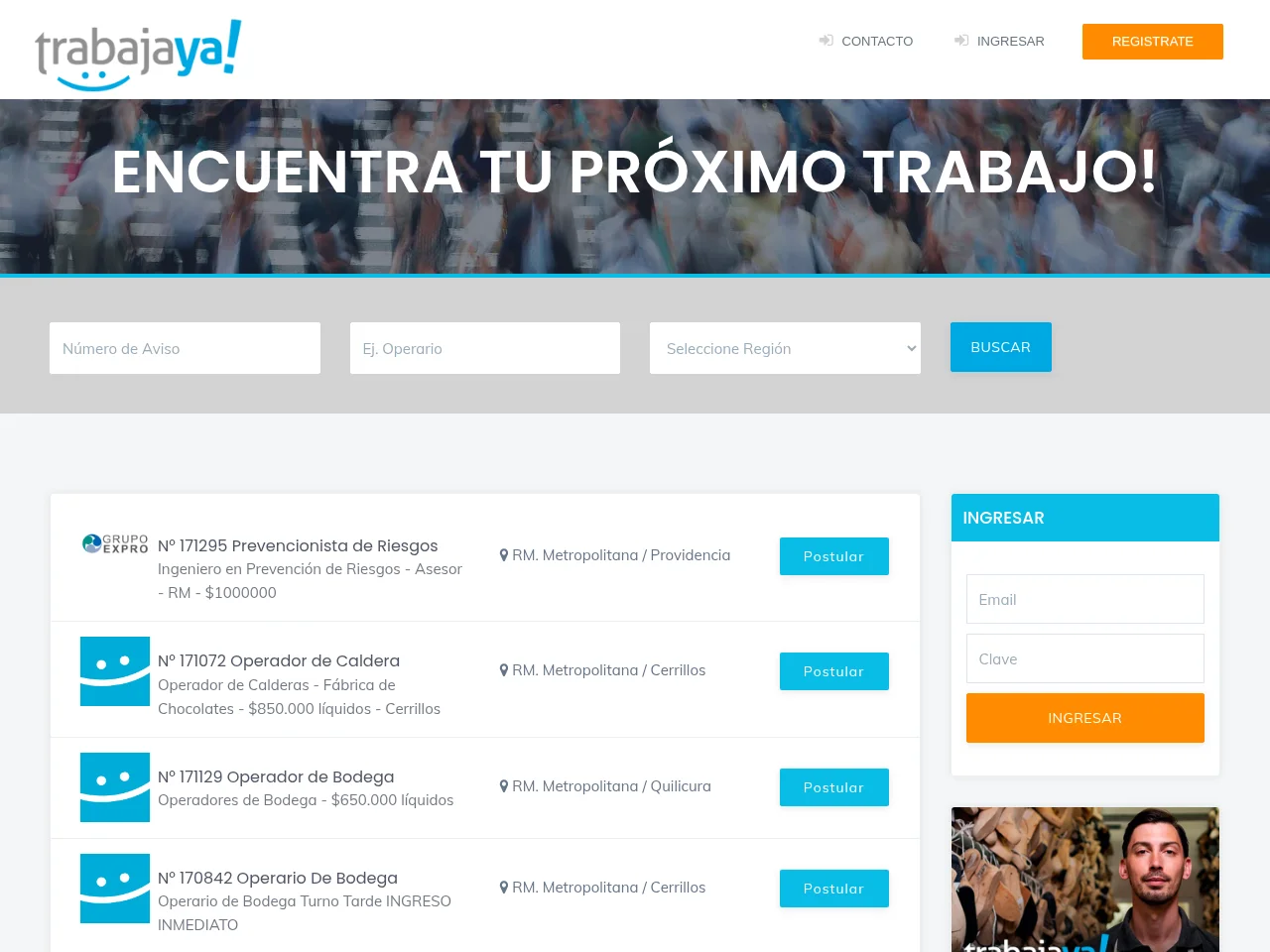 Trabajaya screenshot Trabajaya website screenshot