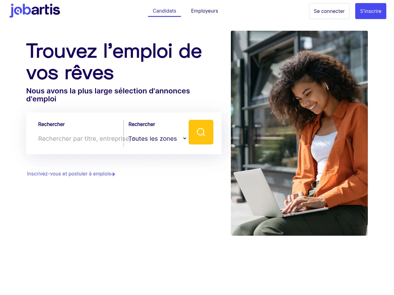 Jobartis Emplois website screenshot