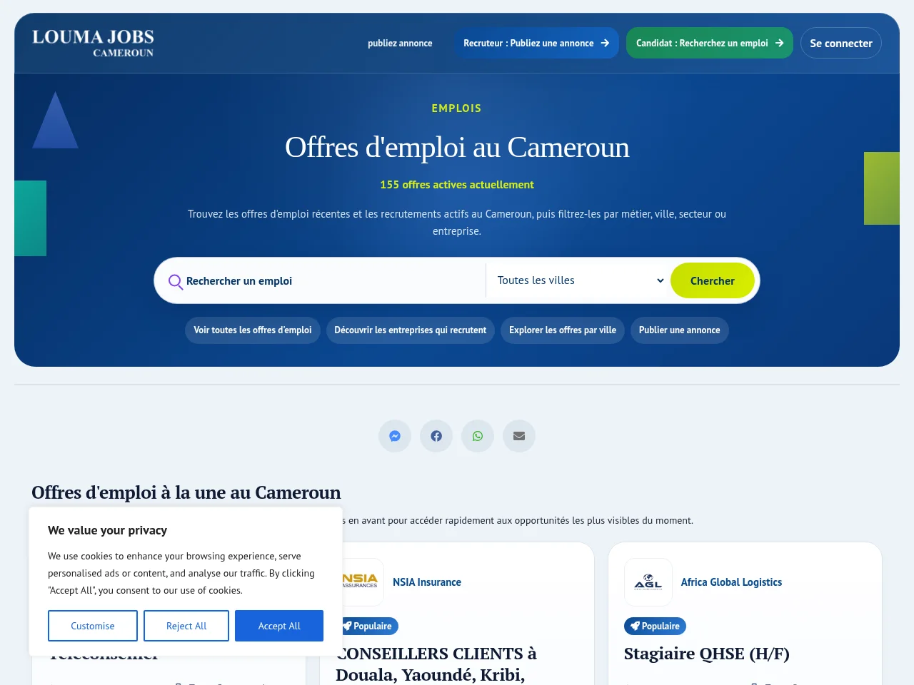 Louma Jobs website screenshot