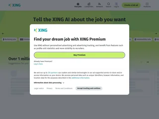 XING screenshot preview