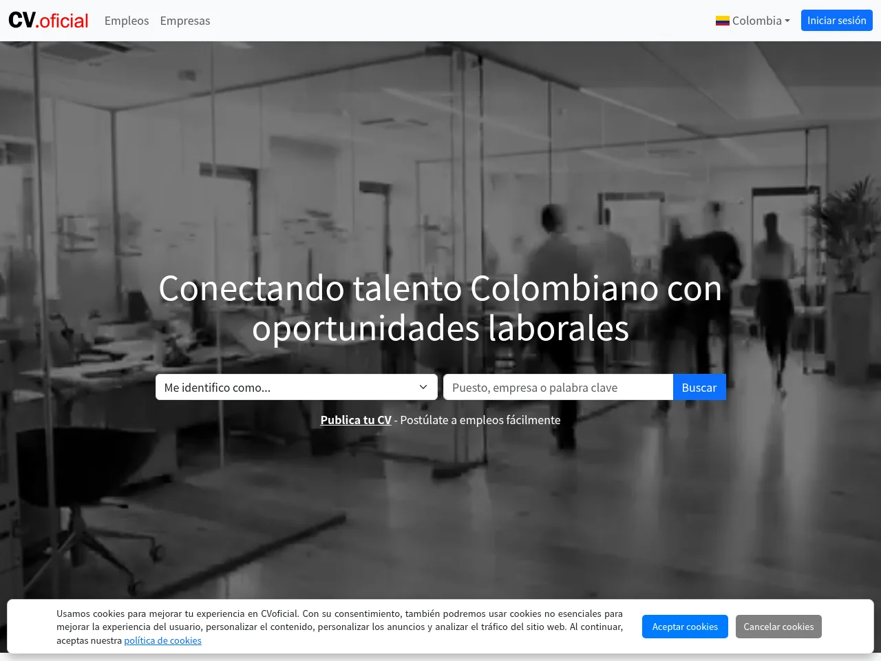 CVoficial Colombia website screenshot