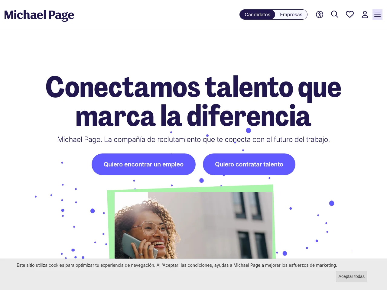Michael Page Colombia website screenshot