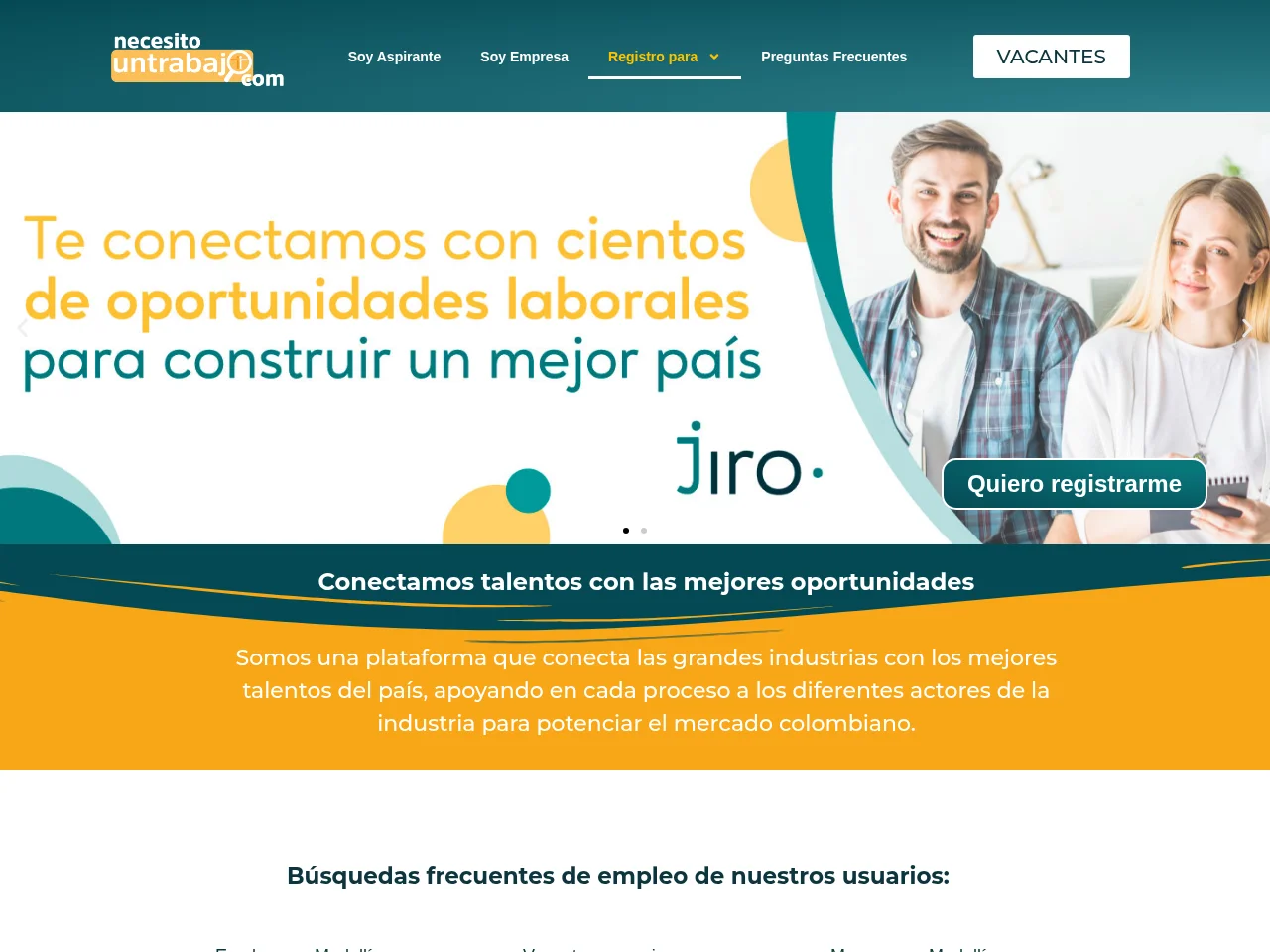 Necesito un Trabajo screenshot Necesito un Trabajo website screenshot