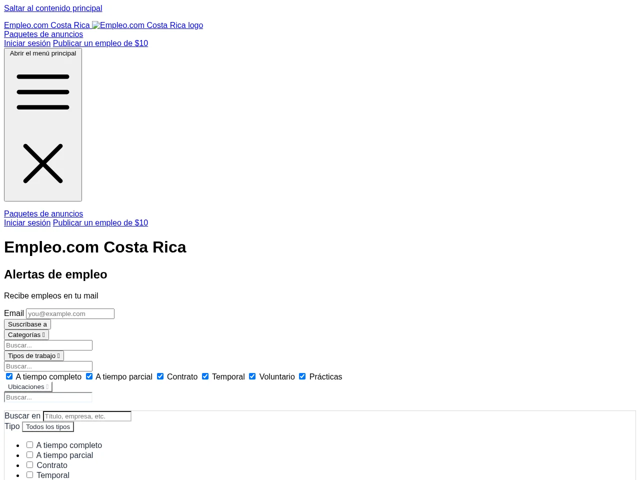Empleo Costa Rica screenshot Empleo Costa Rica website screenshot
