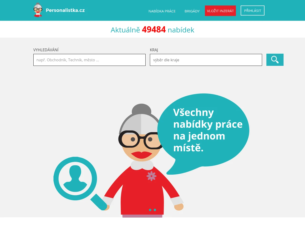 Personalistka website screenshot