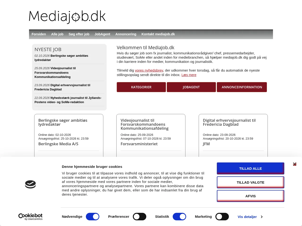 Mediajob screenshot Mediajob website screenshot