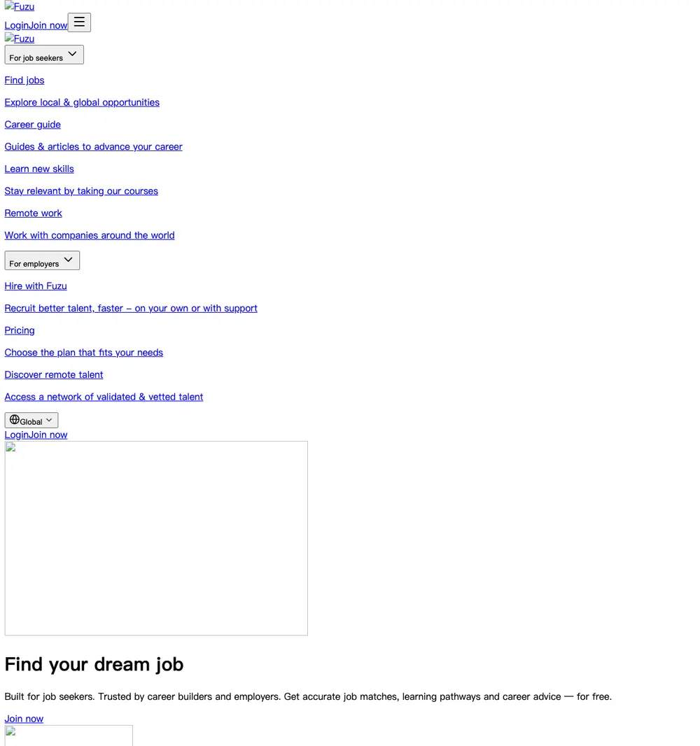 Fuzu screenshot Fuzu website screenshot