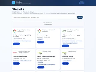Ethiojobs screenshot preview Ethiojobs screenshot preview