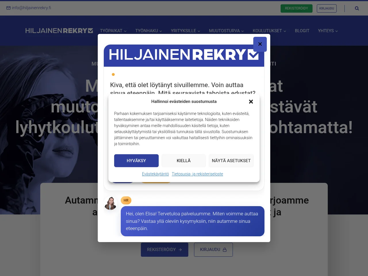 HiljainenRekry screenshot HiljainenRekry website screenshot