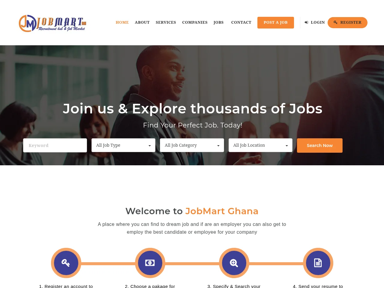 JobMart Ghana screenshot JobMart Ghana website screenshot