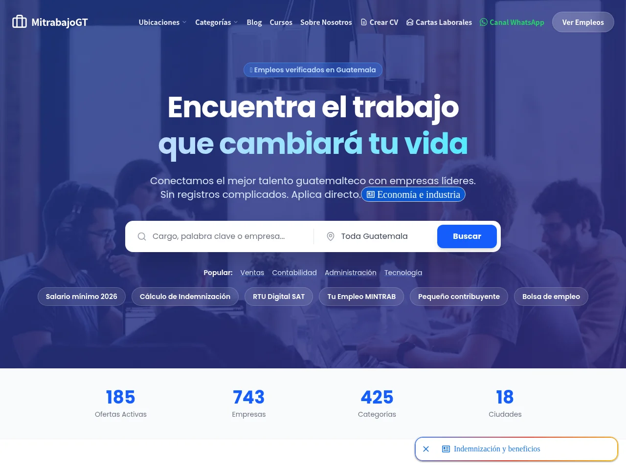 MitrabajoGT website screenshot