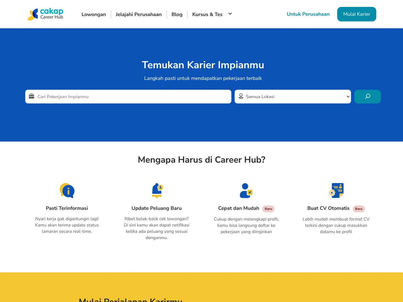 Cakap Career Hub website screenshot
