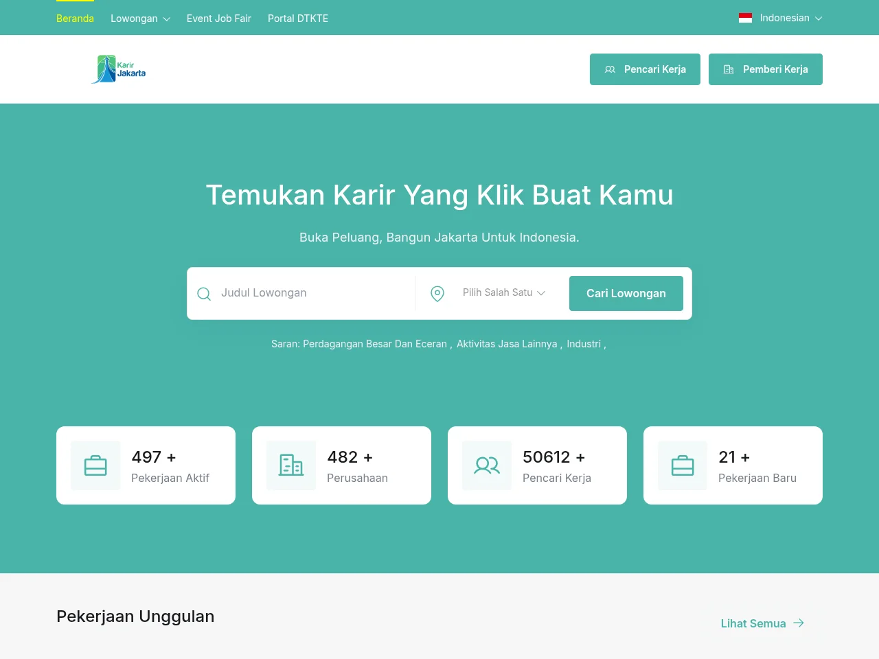 KarirJakarta screenshot KarirJakarta website screenshot