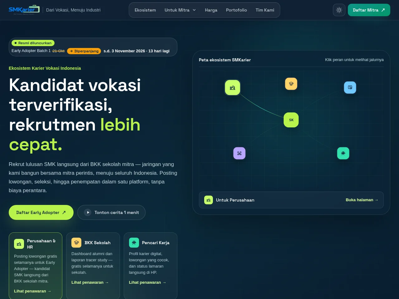 SMKarier screenshot SMKarier website screenshot
