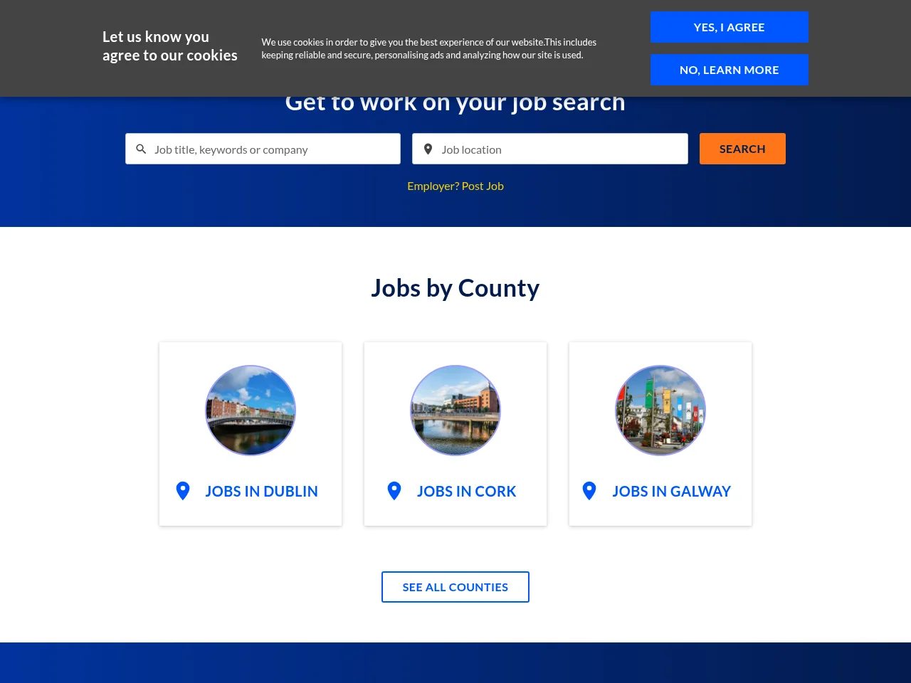 JobAlert website screenshot