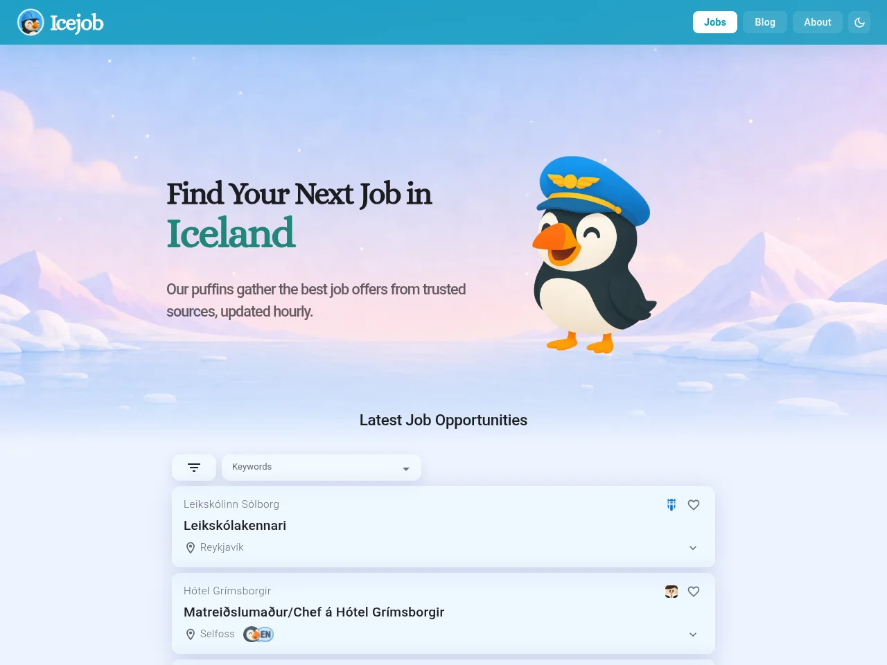 Icejob screenshot Icejob website screenshot