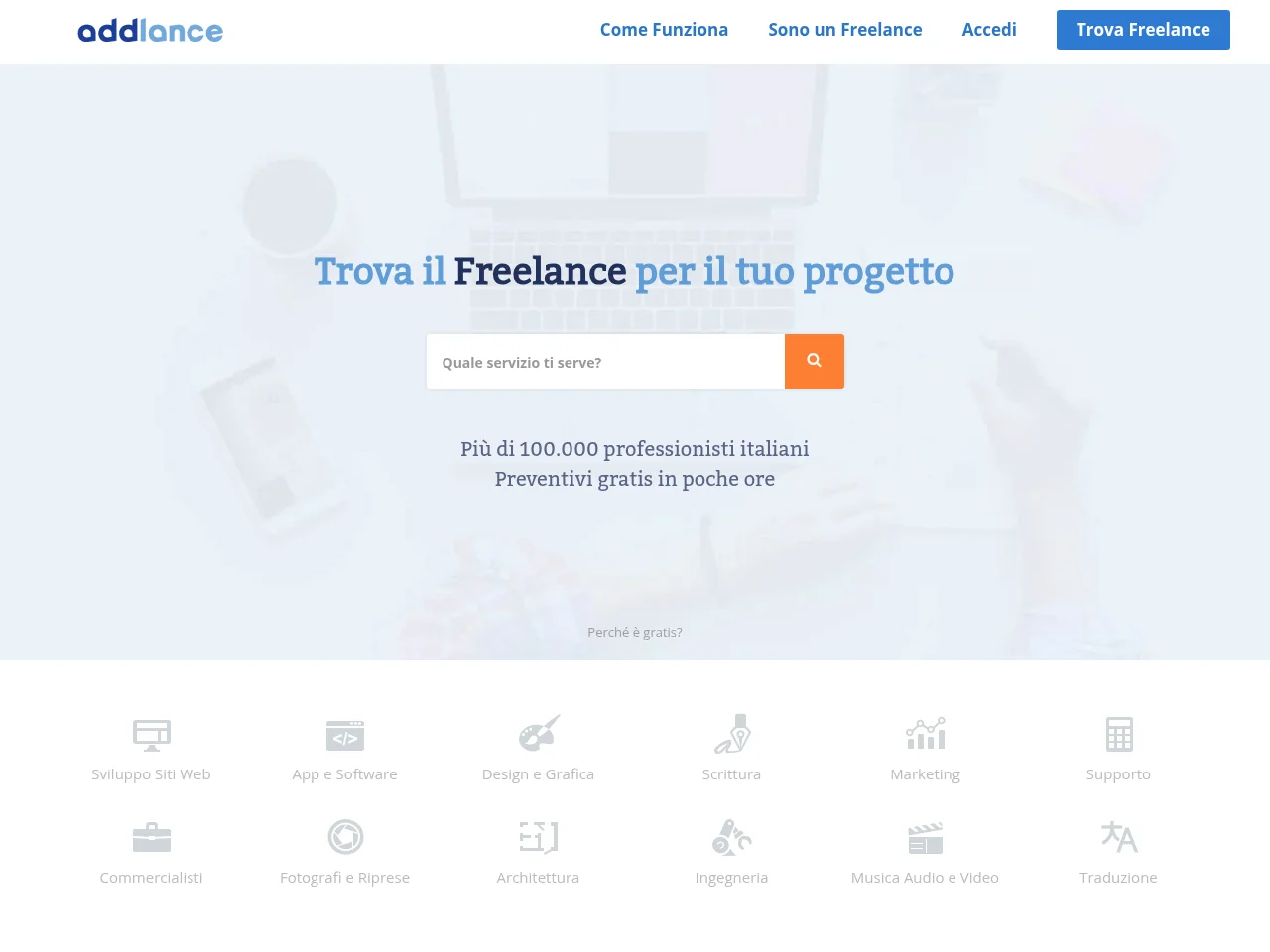 AddLance website screenshot