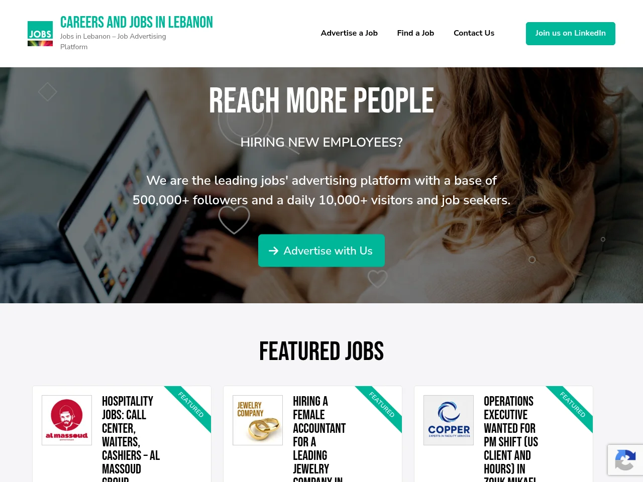 Careers and Jobs in Lebanon screenshot Careers and Jobs in Lebanon website screenshot