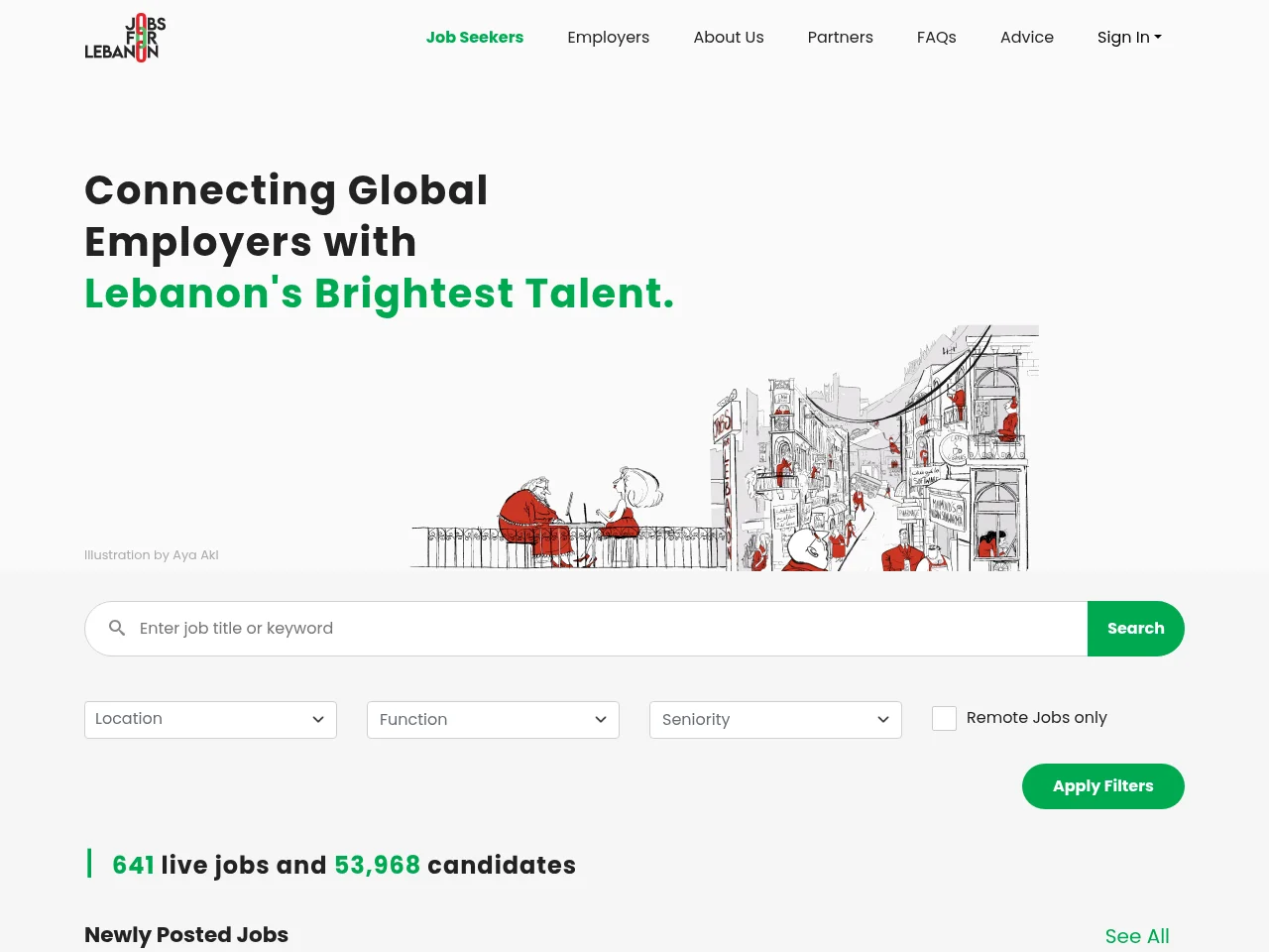 Jobs for Lebanon screenshot Jobs for Lebanon website screenshot