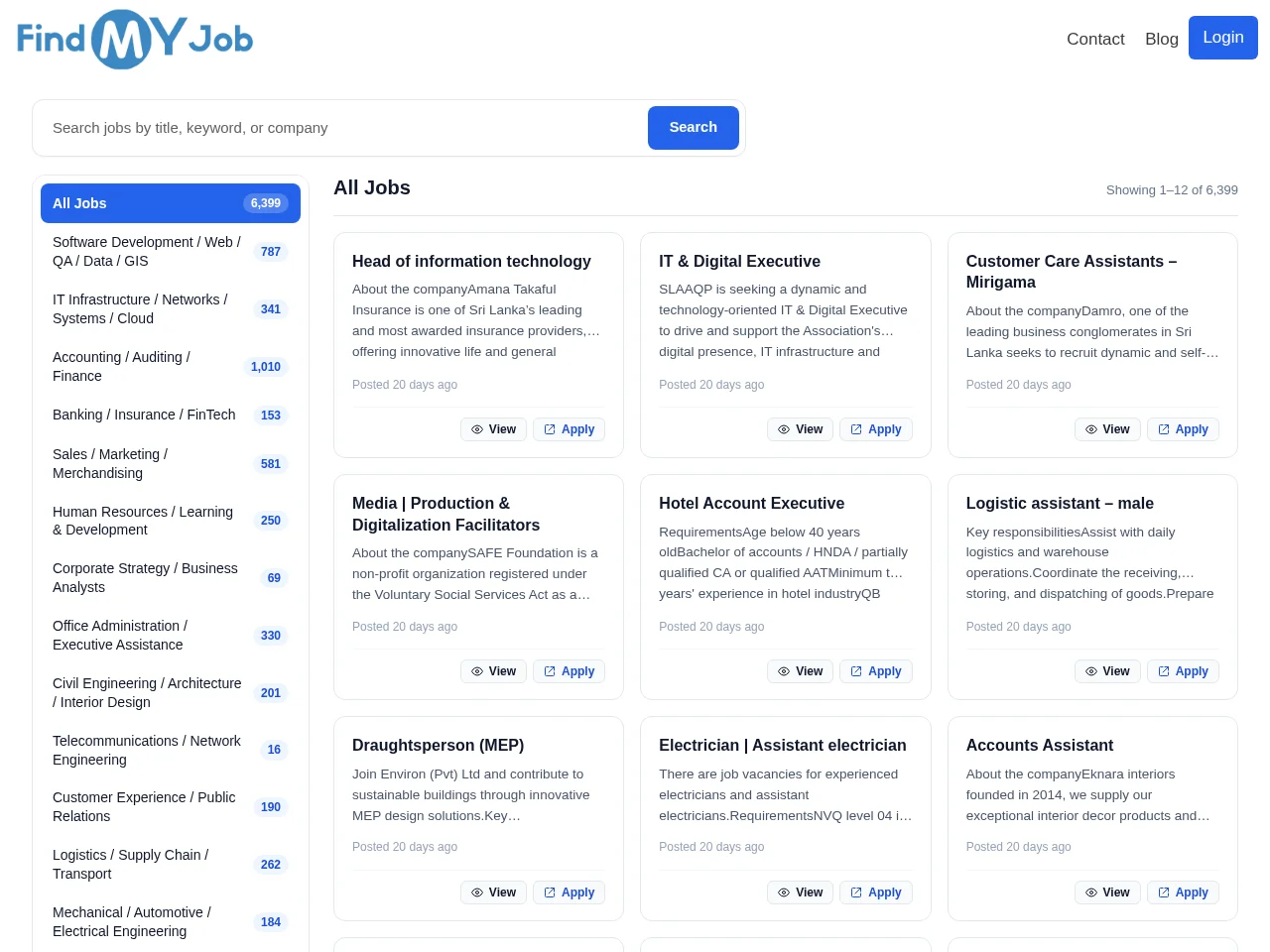 FindMyJob screenshot FindMyJob website screenshot