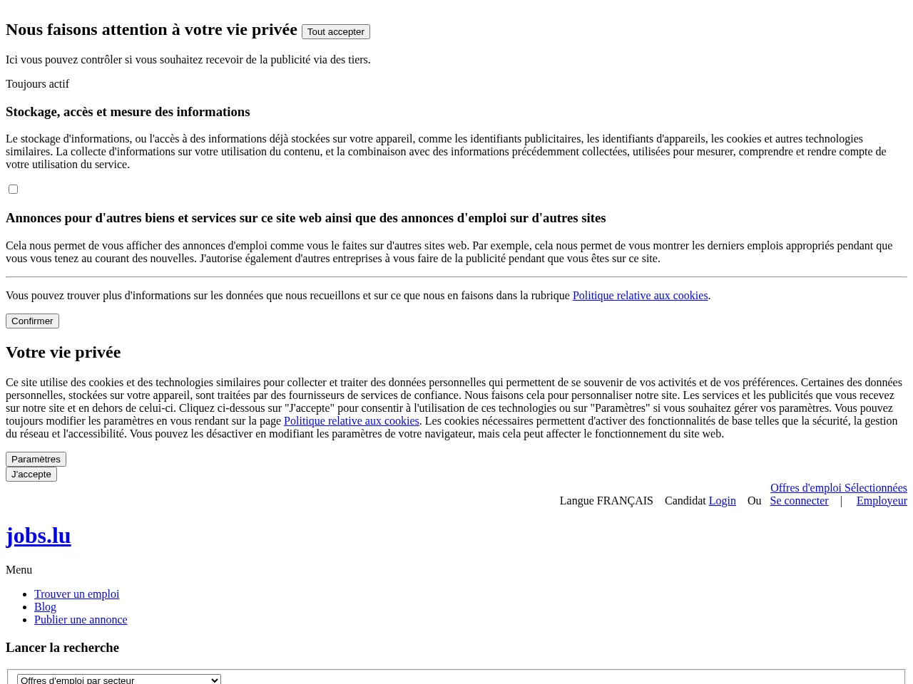 Jobs website screenshot