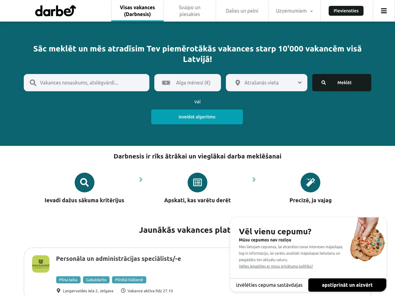 Darbe screenshot Darbe website screenshot