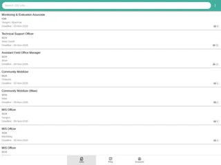 NGO Jobs in Myanmar screenshot preview
