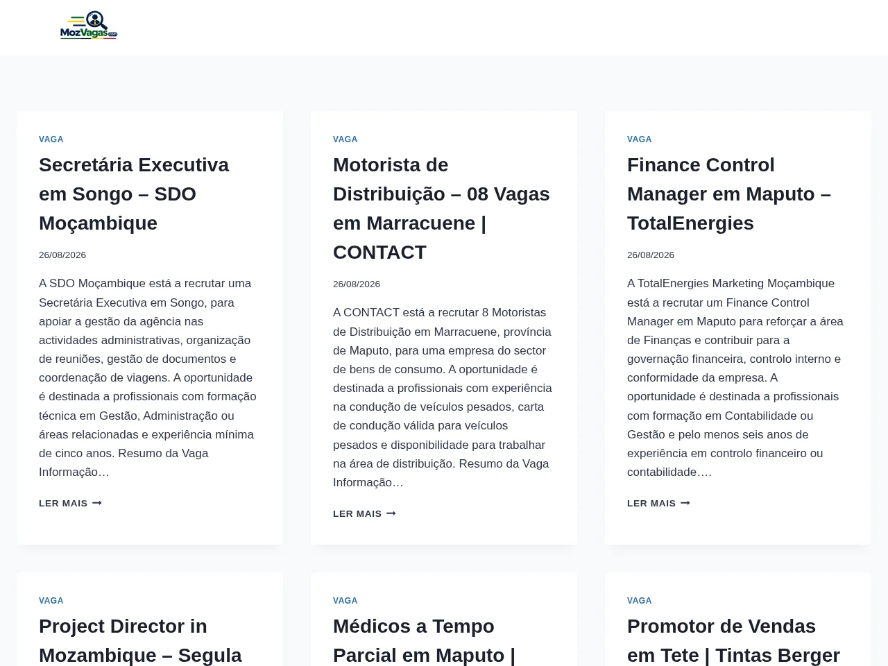 MozVagas screenshot MozVagas website screenshot