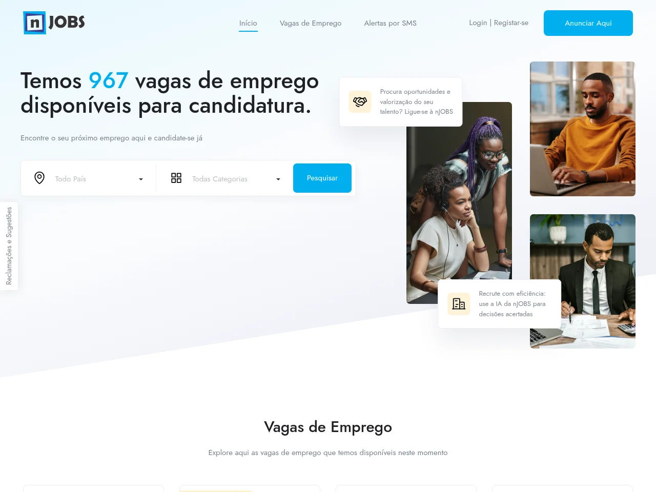 nJOBS website screenshot