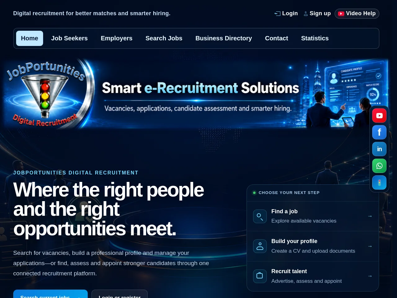 JobPortunities website screenshot