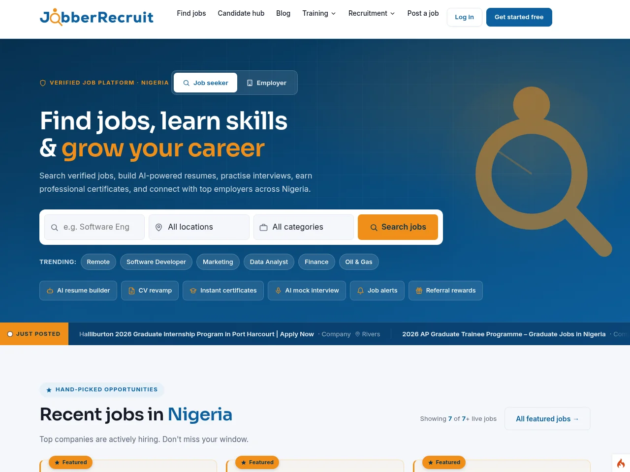 JobberRecruit screenshot JobberRecruit website screenshot