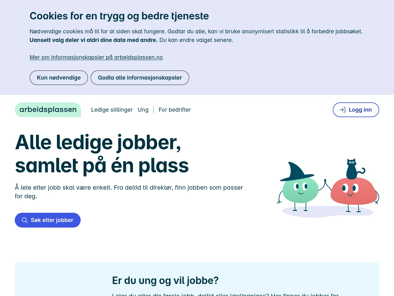 Arbeidsplassen website screenshot