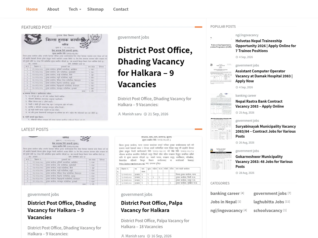 Jobslink Nepal website screenshot