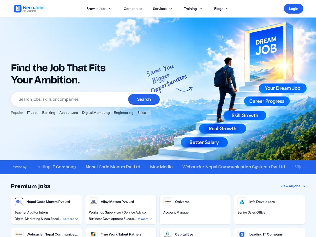 NecoJobs screenshot NecoJobs website screenshot