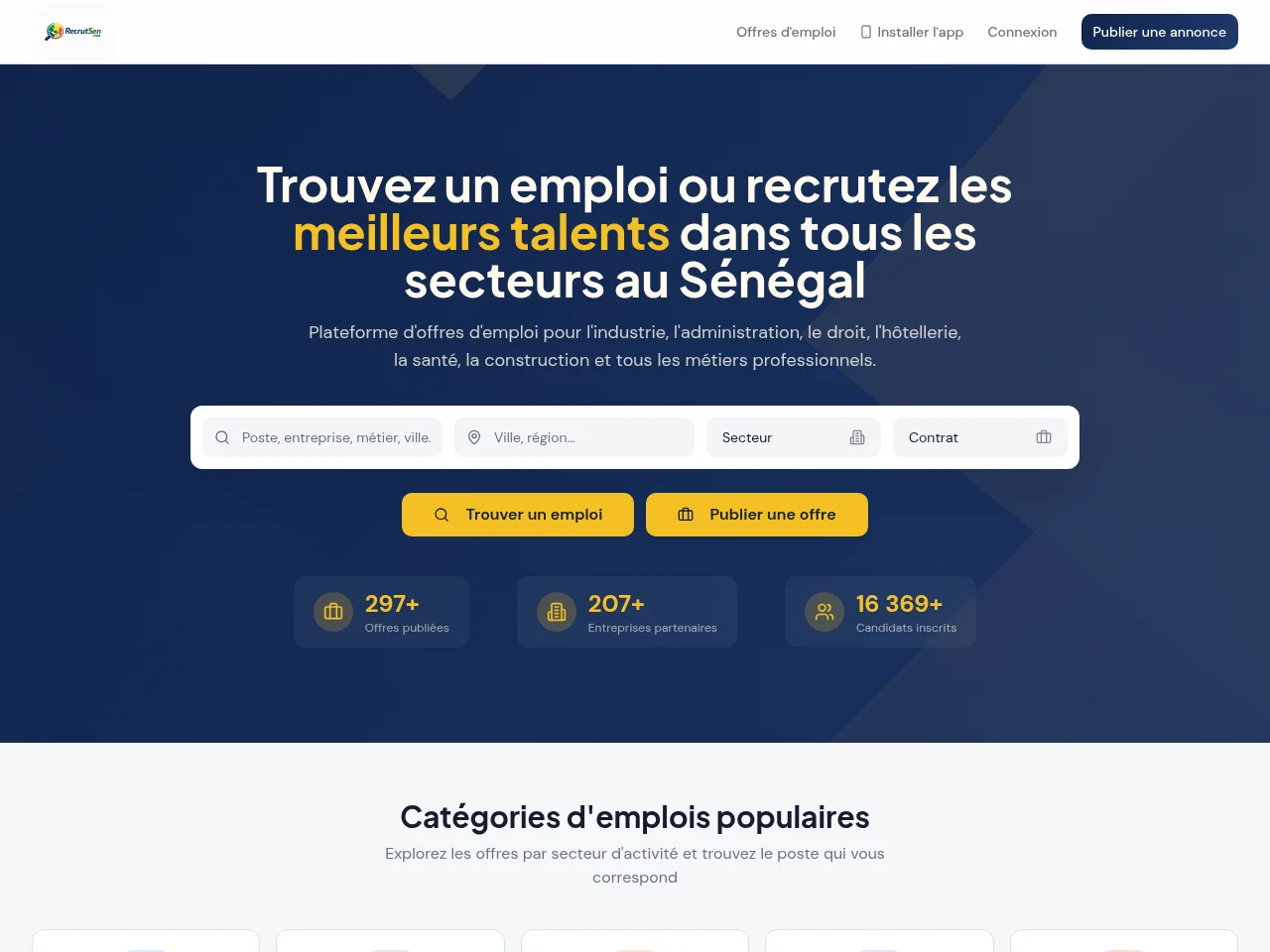 RecrutSen screenshot RecrutSen website screenshot