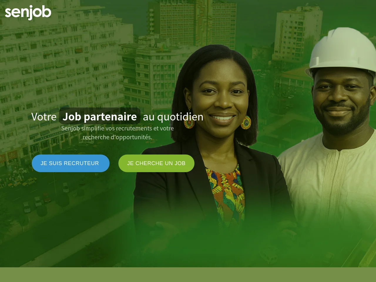 Senjob screenshot Senjob website screenshot