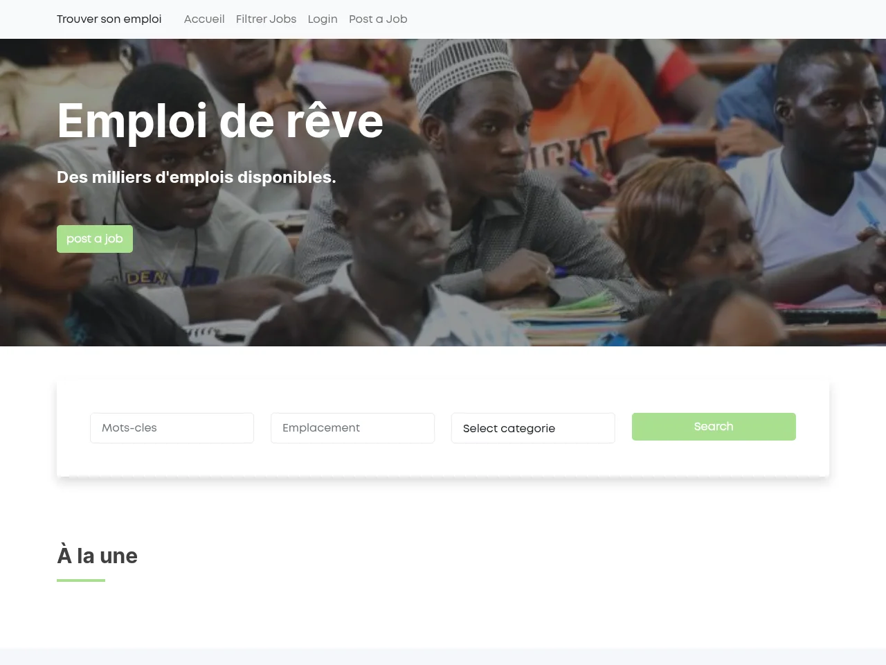 Trouver Son Emploi website screenshot