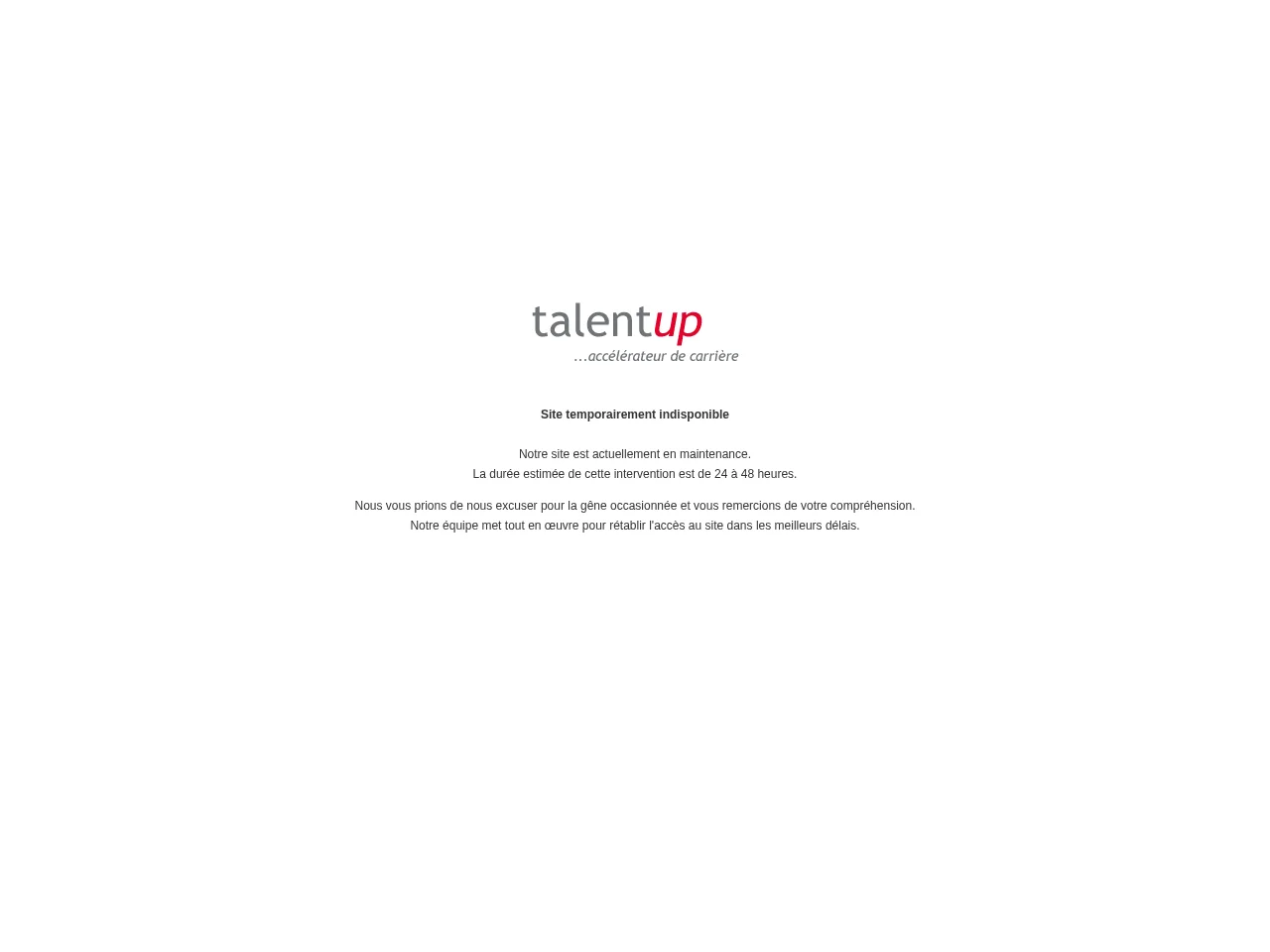 Talentup website screenshot