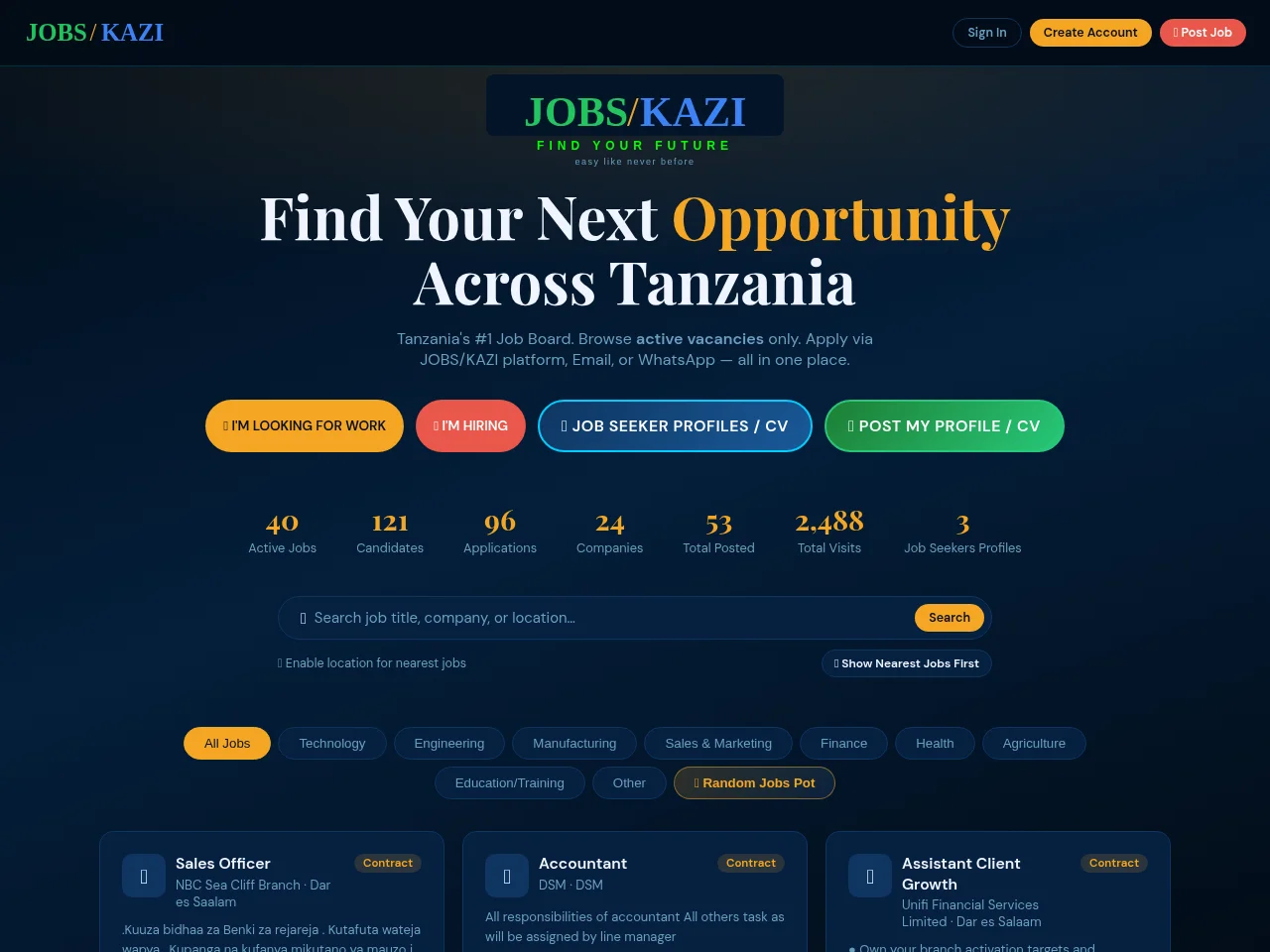 GoJob website screenshot