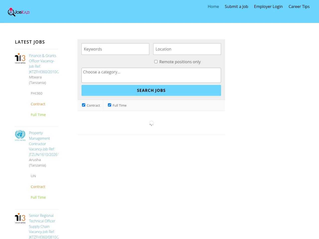 JobsKazi Tanzania screenshot JobsKazi Tanzania website screenshot