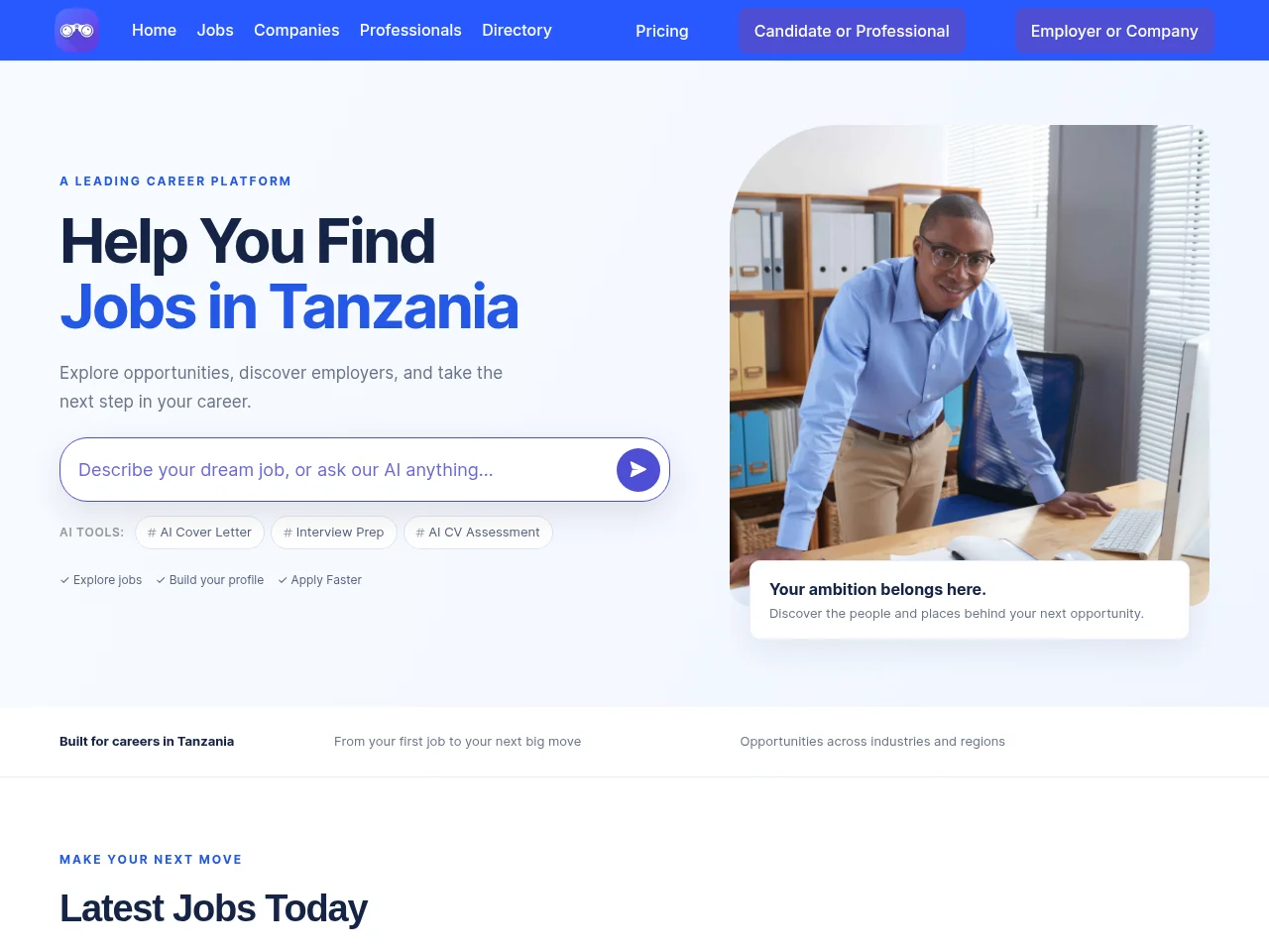 Zoom Tanzania website screenshot