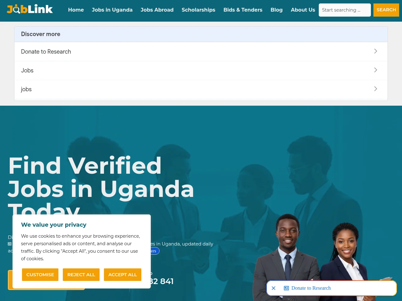 JobLink website screenshot
