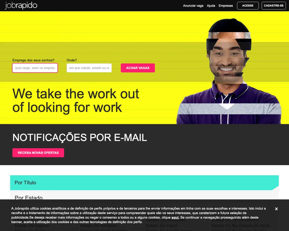 Jobrapido website screenshot