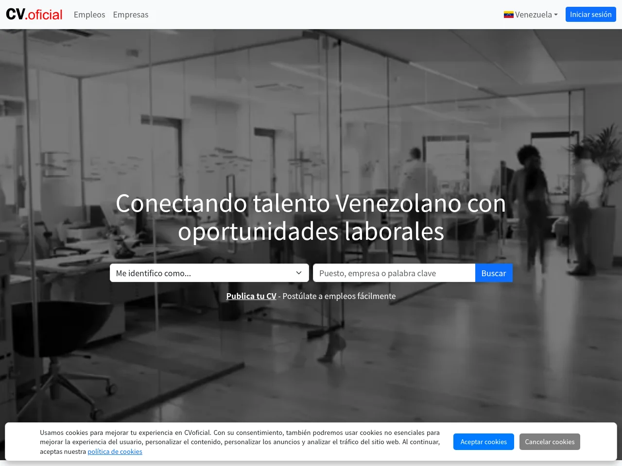 CVoficial Venezuela website screenshot