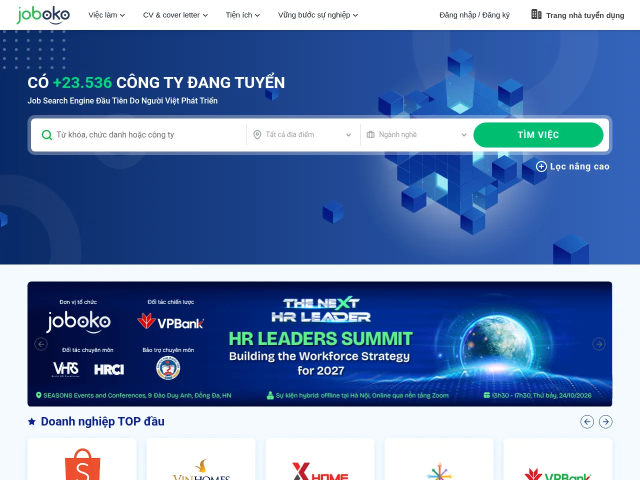 Joboko Vietnam screenshot Joboko Vietnam website screenshot