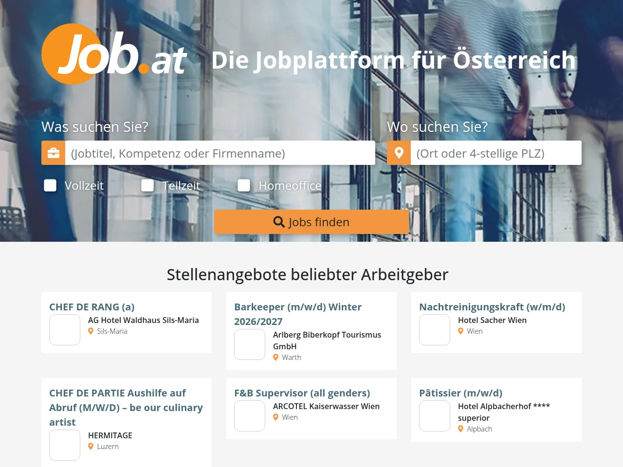 JOB website screenshot