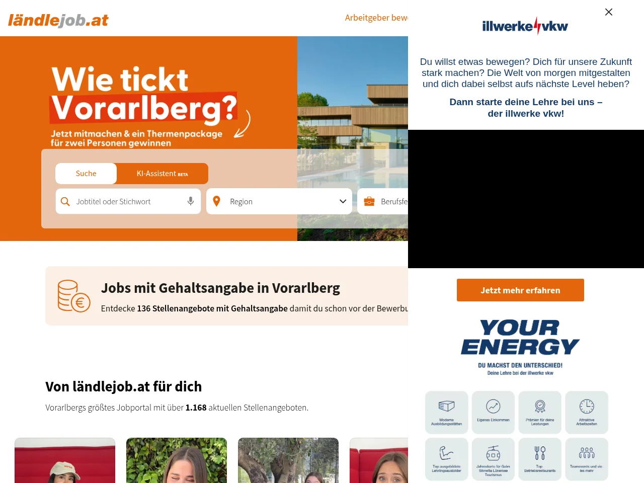ländlejob website screenshot