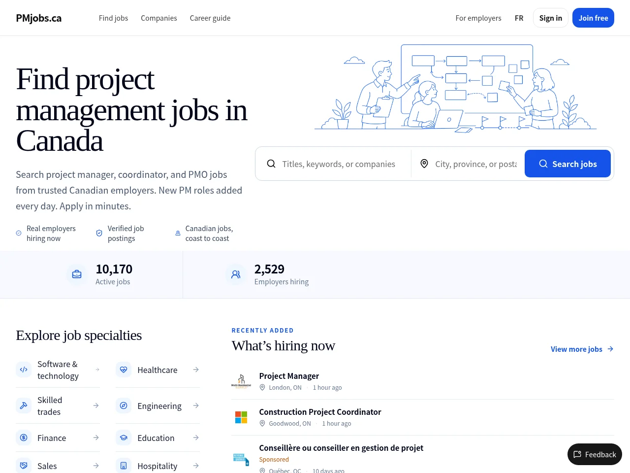 PMjobs screenshot PMjobs website screenshot