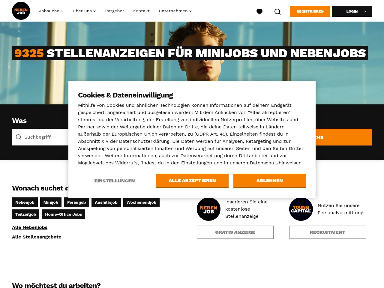 NebenJob DE screenshot NebenJob DE website screenshot